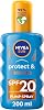 NIVEA SUN Protect & Bronze Sun Spray SPF20 200ml, Bronzing Tanning Lotion Spray with SPF20, Advanced Suncream Protection, Natural Pro-Melanin Extract