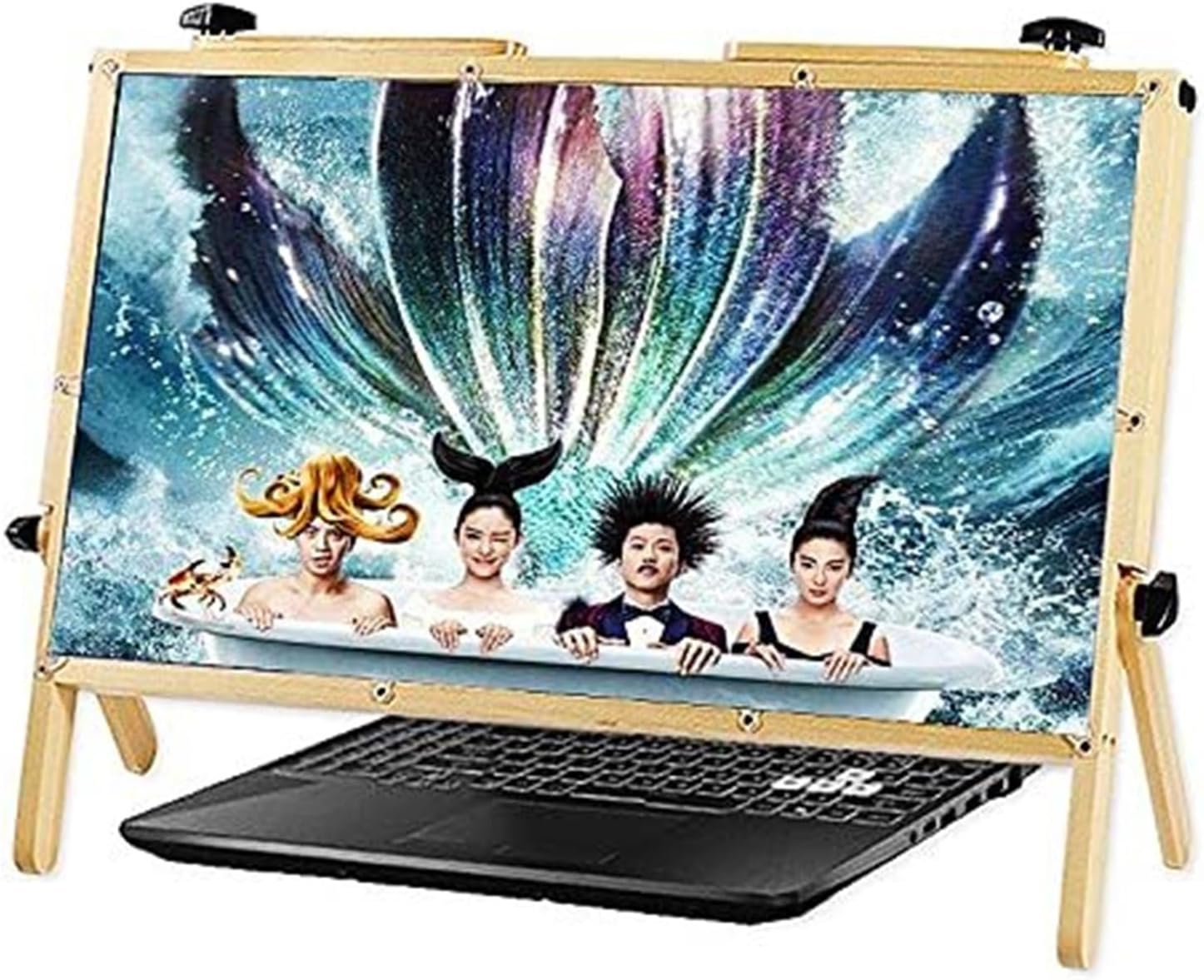 Thin Foldable Smart Phone Screen Magnifier Laptop Screen Magnifier Computer Screen Blue Light Blocker Portable Computer Magnifying Screen for Laptop UltraClear 3X Magnifying Glass(Natural)