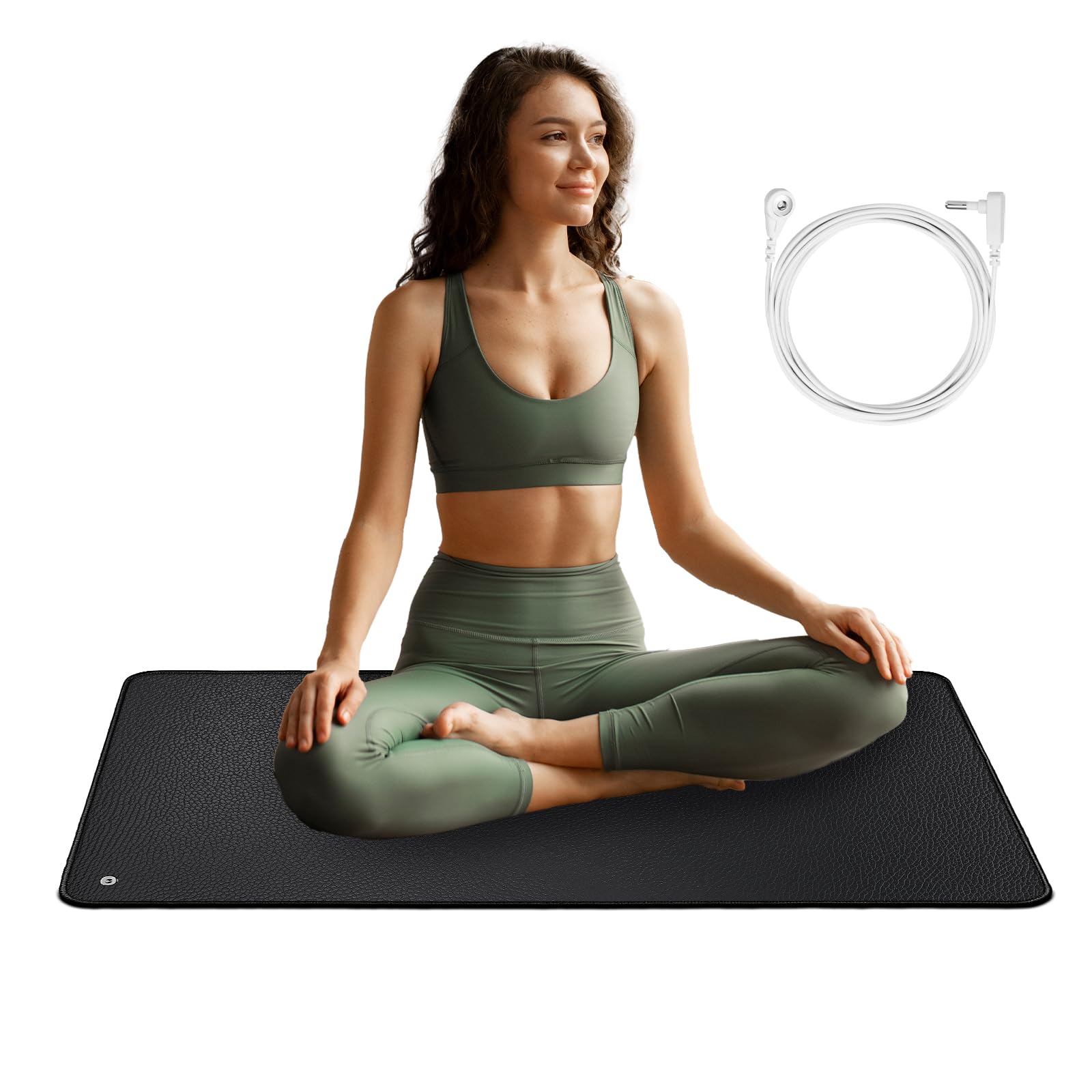 Grounding Mat for Bed (1, Black, 11.8×27.5inch)