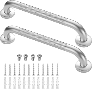 Gotega 2-Pack 16 Inch Stainless Steel Shower Grab Bars - Anti-Slip Knurled Grip, 500 lbs Support for Seniors, Elderly & Handicap Bathroom Safety