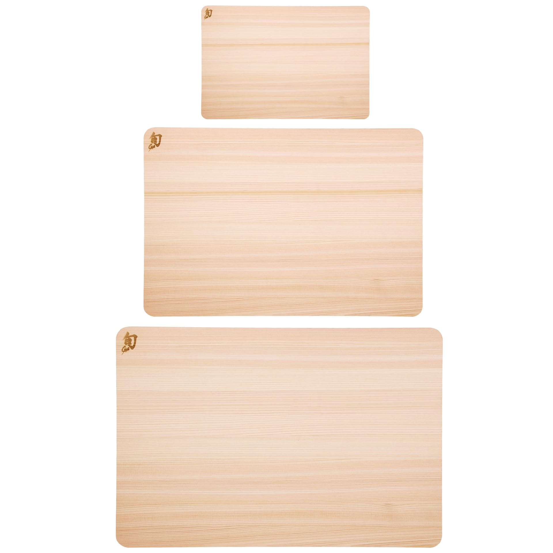 Shun Cutlery Hinoki 3 Piece Cutting Board Set