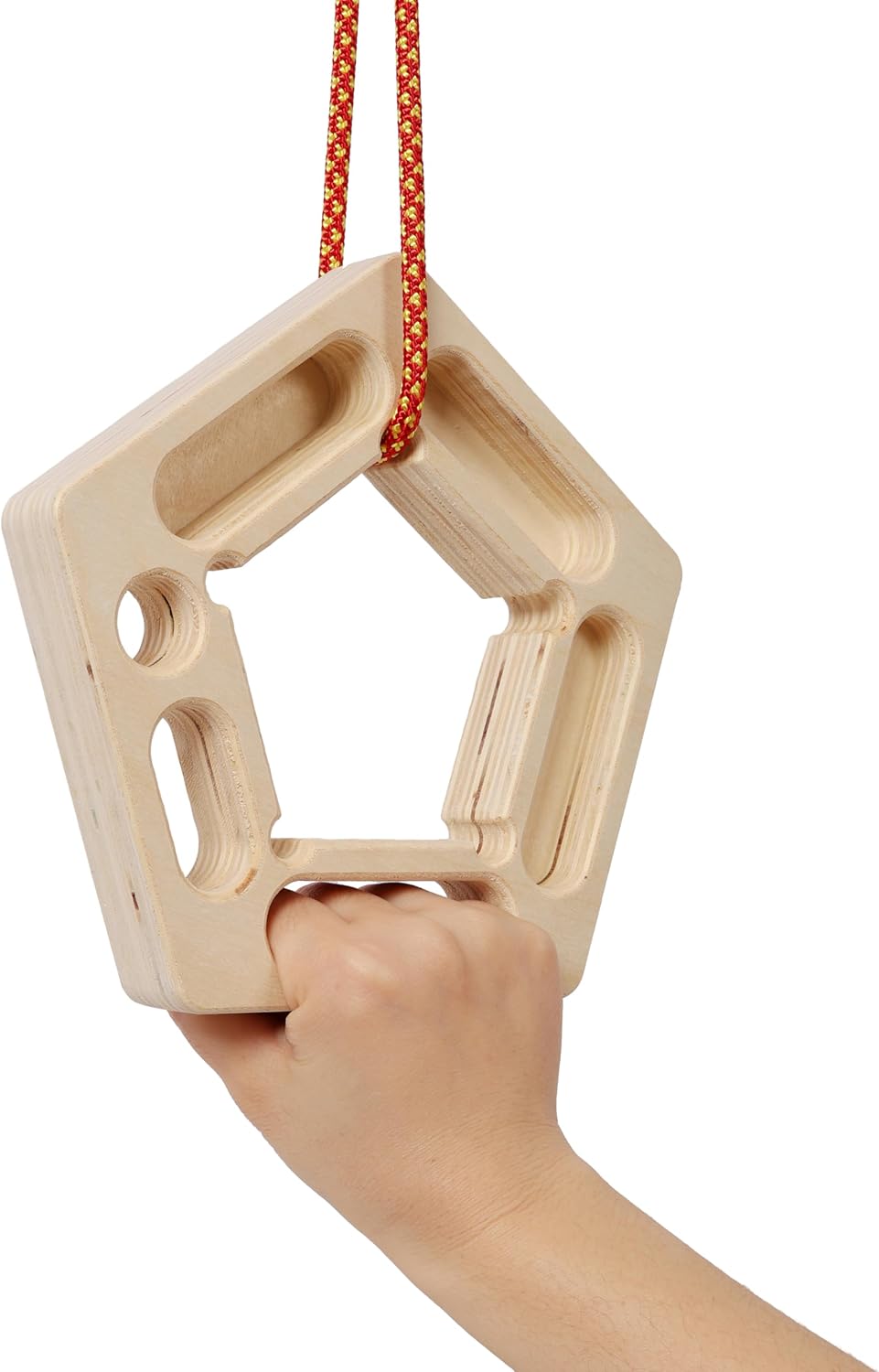 Wooden Rock Climbing Hangboard Rock Climbing Fingerboard Rock Climbing Training Climbing Board Trainer for Strengthen Fingers and Grip