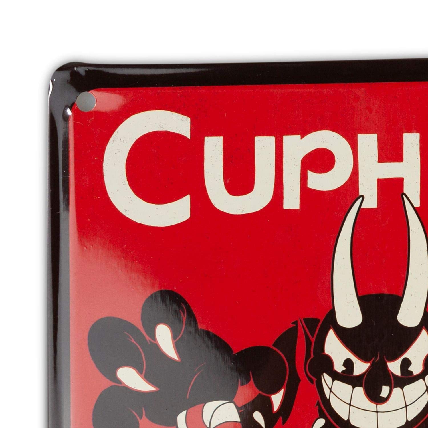 Cuphead Collectibles Cuphead Don't Deal with The Devil Tin Sign Buy