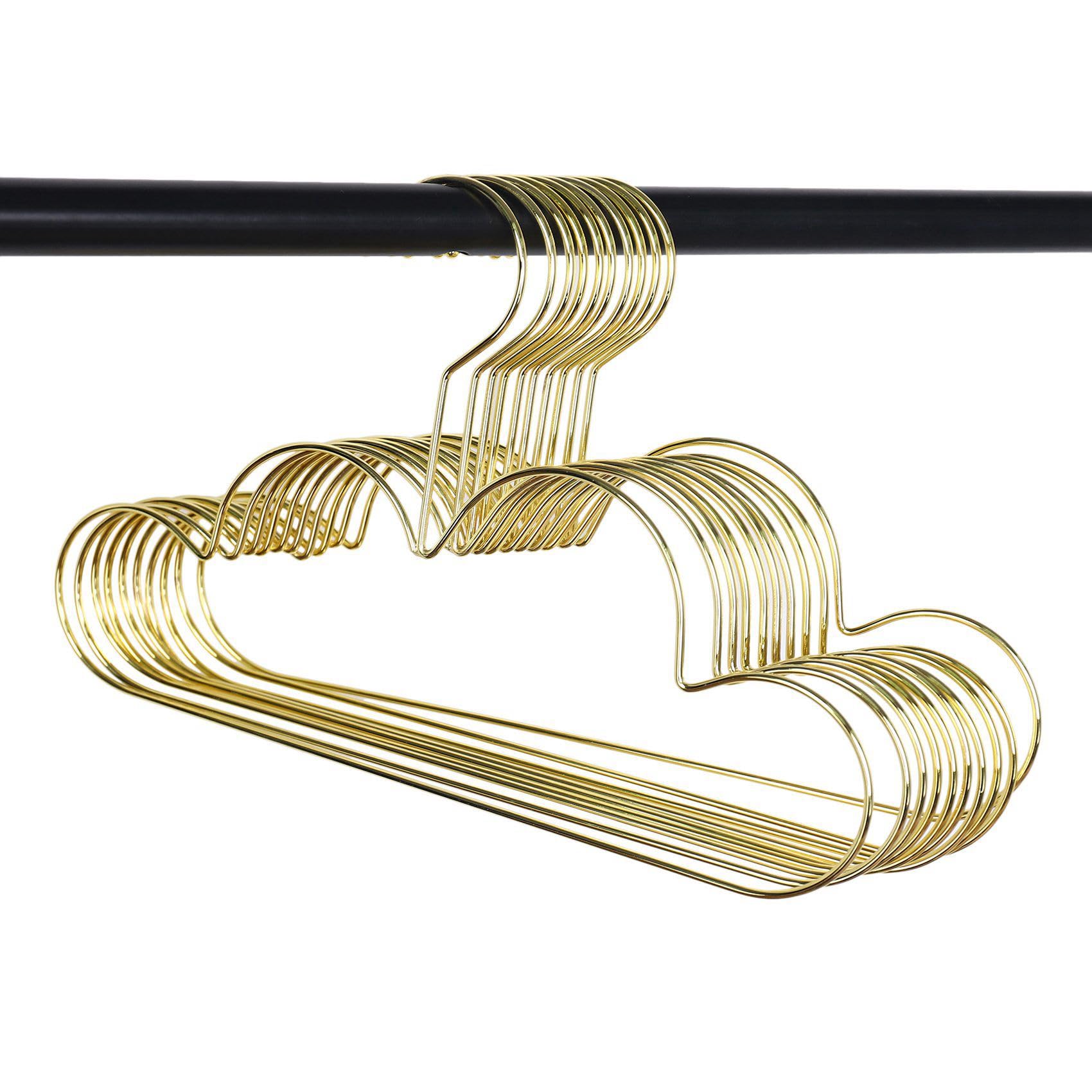 30 Stück Kleiderbügel rutschfeste Metall Kleinkinder Kleiderbügel Golden Kids Cloud Form Mantel Kleiderbügel Kleidung Lagerung Organizer Rack