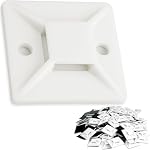 Super-Adhesive X-Large Cable Tie Mounts 100 Pack For Fast, Frustration-Free Wire Management. Anchor These Zip Tie Bases Tools-Free With Sticky Backs Or Use Screw-Holes For Permanent Hold