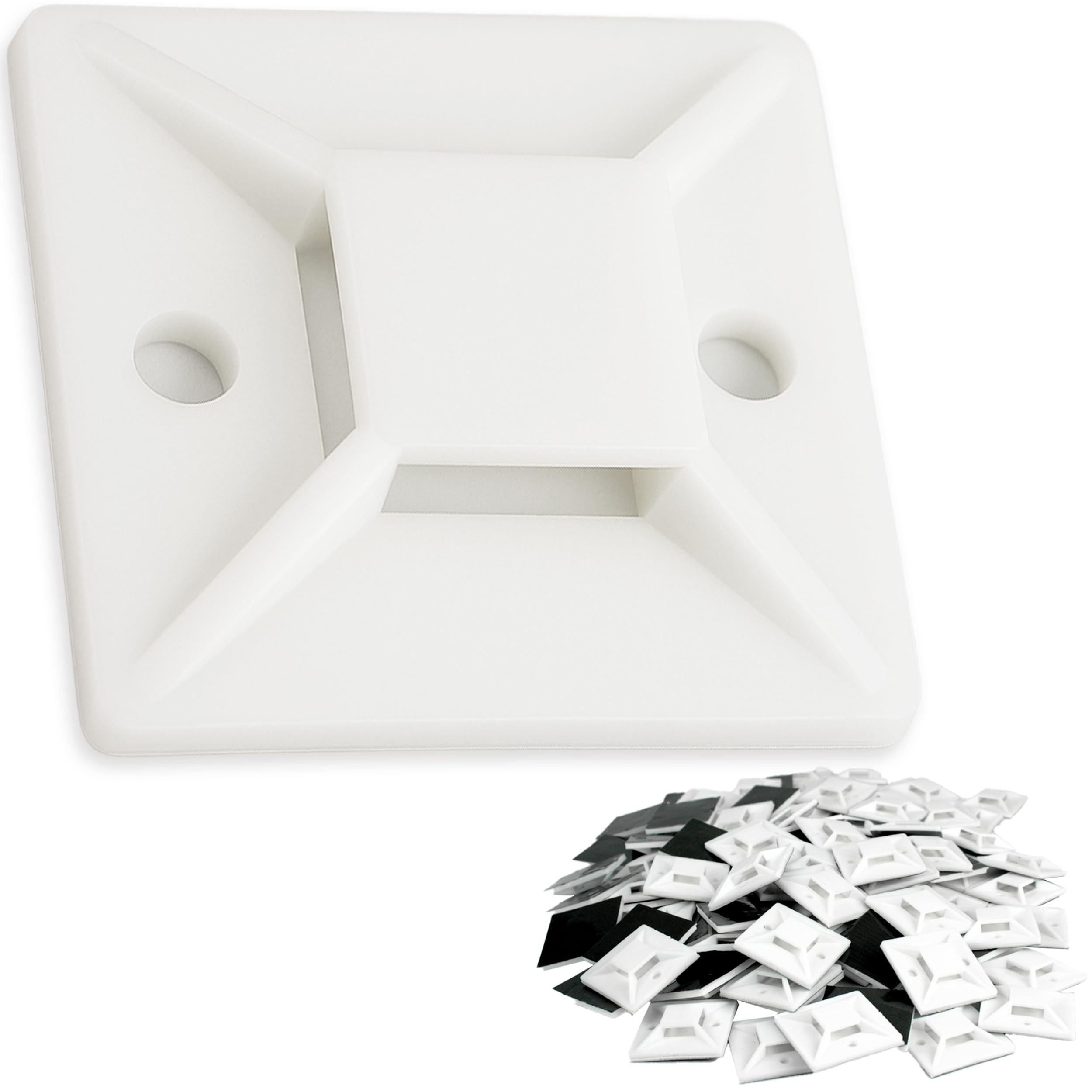 Amazon.com: Super-Adhesive X-Large Cable Tie Mounts 100 Pack For