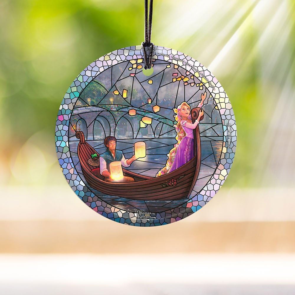 Disney – Tangled – Rapunzel – Stained Glass Effect – 3.5” Starfire Prints Hanging Glass Print Accessory – Light Catching Hanging Accessory – Ideal for Gifting and Collecting SPCIR731 - Image 2
