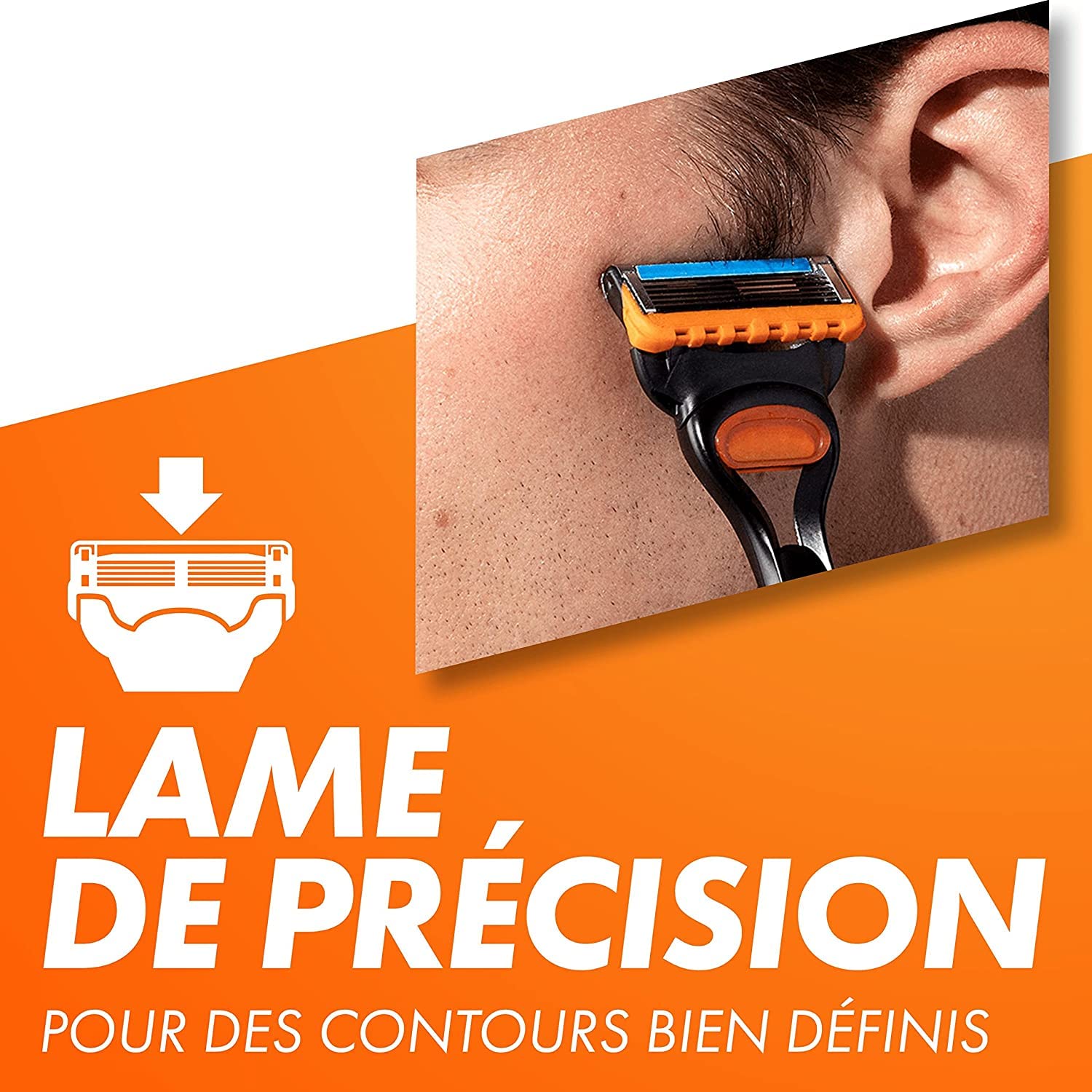 Gillette Fusion5 Recharges de Lames de Rasoir pour Homme, Pack de 12 Recharges de Lames, 6 + 6 Lames, Pour un Rasage Confortable et Précis