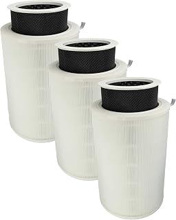 vhbw 3x filtro de aire compatible con Xiaomi Mi Air Purifier 3H purificador - Filtro combi prefiltro + HEPA + carbón activo