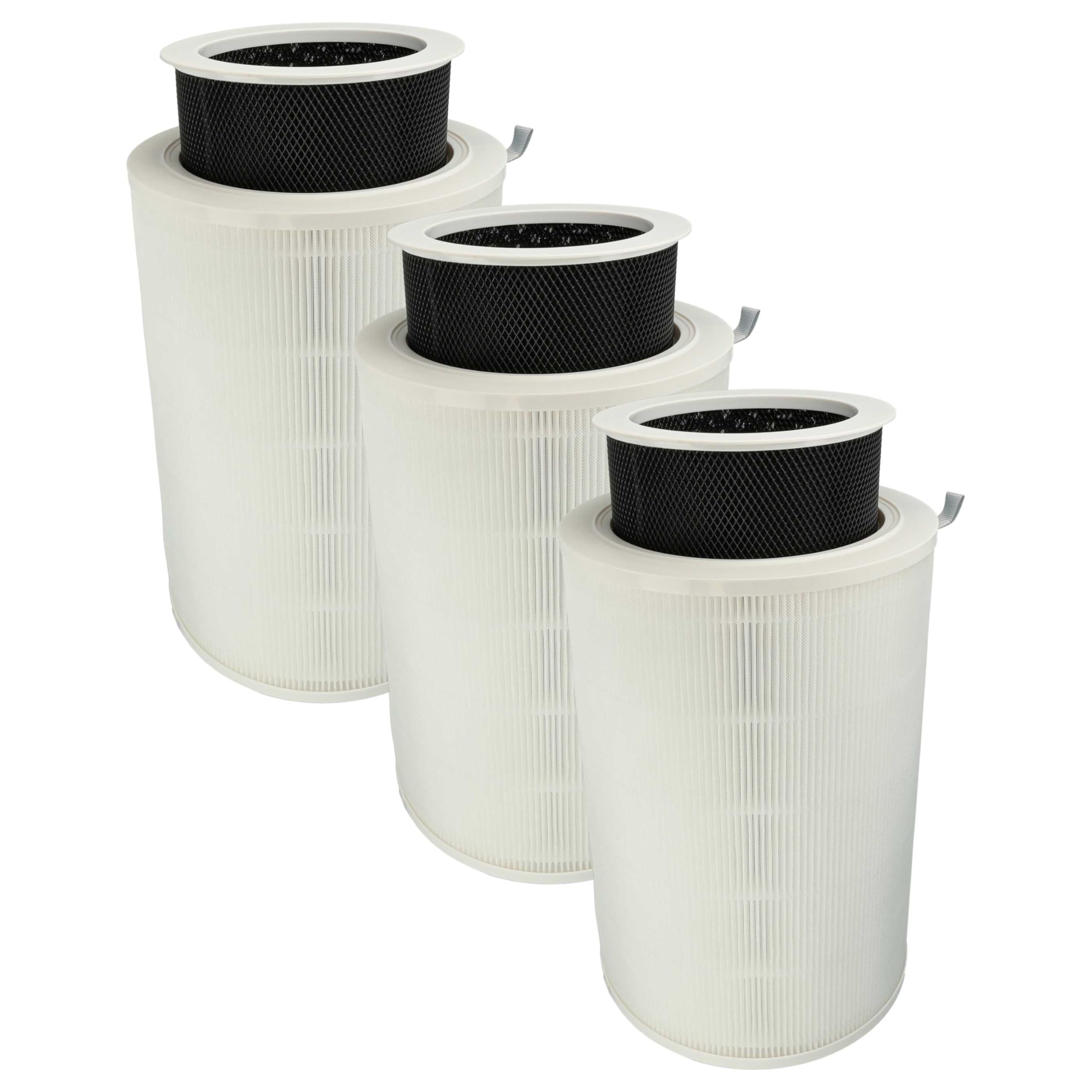 vhbw 3x filtro aria compatibile con Xiaomi Mi Air Purifier 3C purificatore d'aria - filtro combinato prefiltro + HEPA + carbone attivo