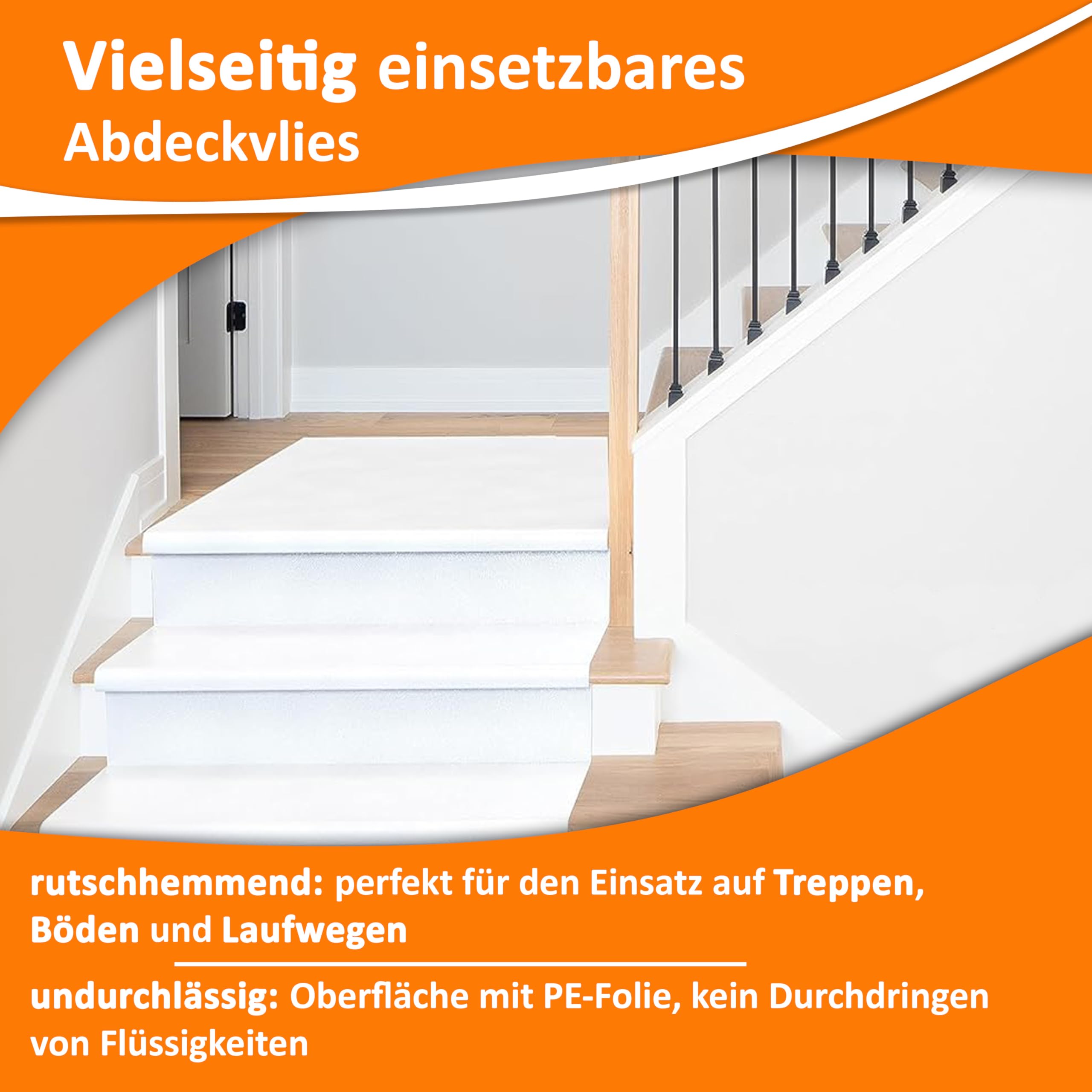 easyliner® selbsthaftendes Malervlies Malerabdeckvlies premium Qualität Schutzvlies Abdeckvlies, Gewicht: 160 g/m² - Der perfekte Oberflächenschutz für Bodenbeläge (25 m² Rolle)