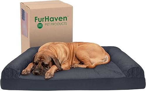 Miniatura 28 de Furhaven Cama de gel refrescante para perros medianos/pequeños con refuerzos extraíbles y funda lavable, para perros de hasta 35 libras - Sofá