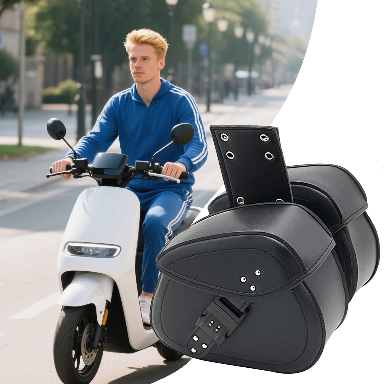 Generisch Worki do jazdy na saddle bags, wodoodporna torba na narzędzia z dużą konstrukcją do przechowywania, organizer na pojazd elektryczny do długich podróży, idealne akcesorium do bagażu, do