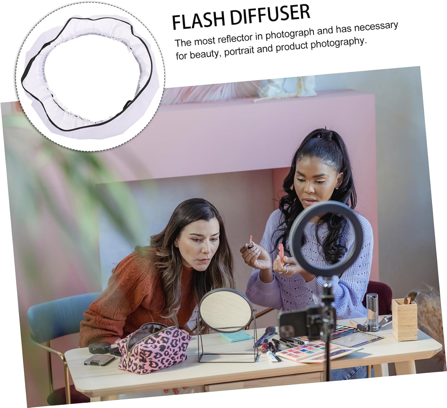 Photography Ring Light Diffuser Soft Box Cover for Ring Flash Diffuser Light Modifier for