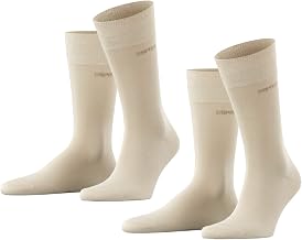 ESPRIT Men's Basic Plain 2-Pack Breathable Cotton Socks