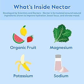 Nectar Sugar Free Electrolytes Powder - Organic Fruit No Sugar or Calories - Hydration Powder for Dehydration Relief and Rapid Rehydration - Keto and Paleo (Watermelon 40 Serving Tub)