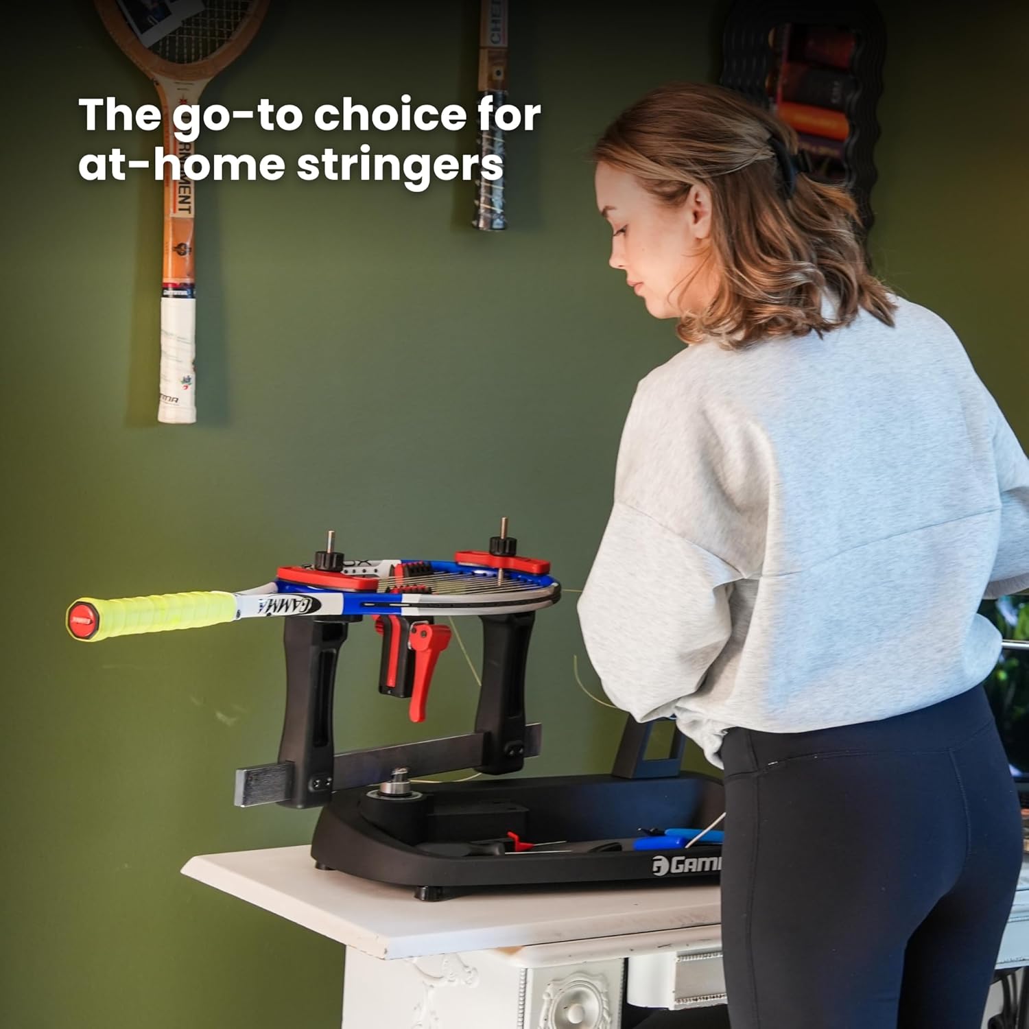 Gamma Momentum Drop Weight 2 Stringing Machine – Intuitive 2 Point Mounting System - Professional-Grade Tennis Racquet Stringer with Advanced Features for Precision, Easy-to-Use, Ideal for Home Use