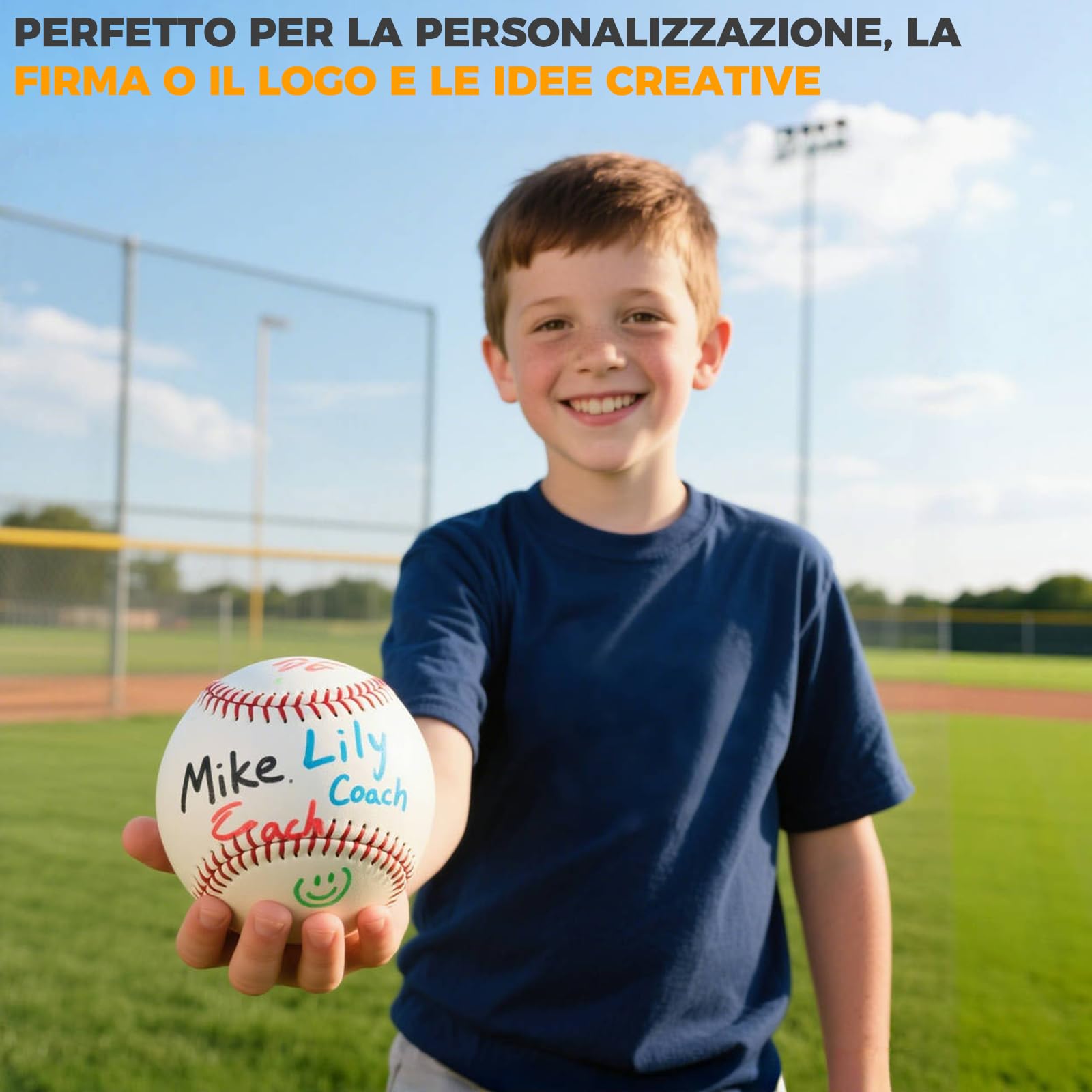LeapBeast Palle da Baseball, Baseball Morbida/Duro, 9" Pollici Fatti a Mano da Baseballs in PVC in Gomma Morbida Softball per Allenamento Esercizio Gioventù Principiante