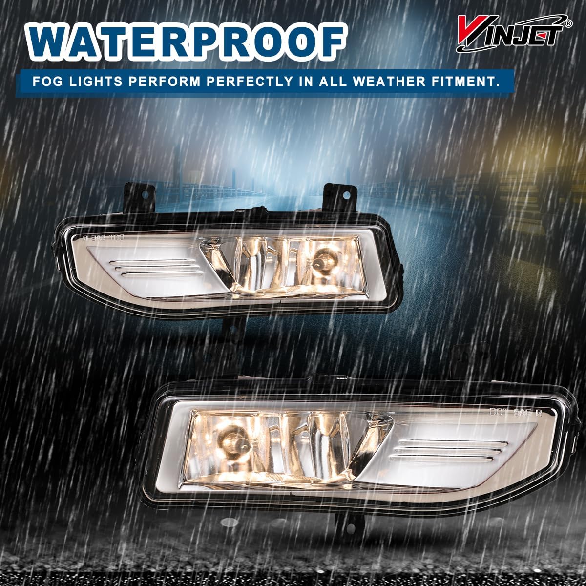 Winjet Fog Lights Fit For 2022-2025 Nissan Frontier S/SV models ONLY, OEM Fog Lamp with H8 12V 35W Halogen Bulbs, Driving Fog Lamps Replacement w/Wiring and Switch Kit Clear Lens