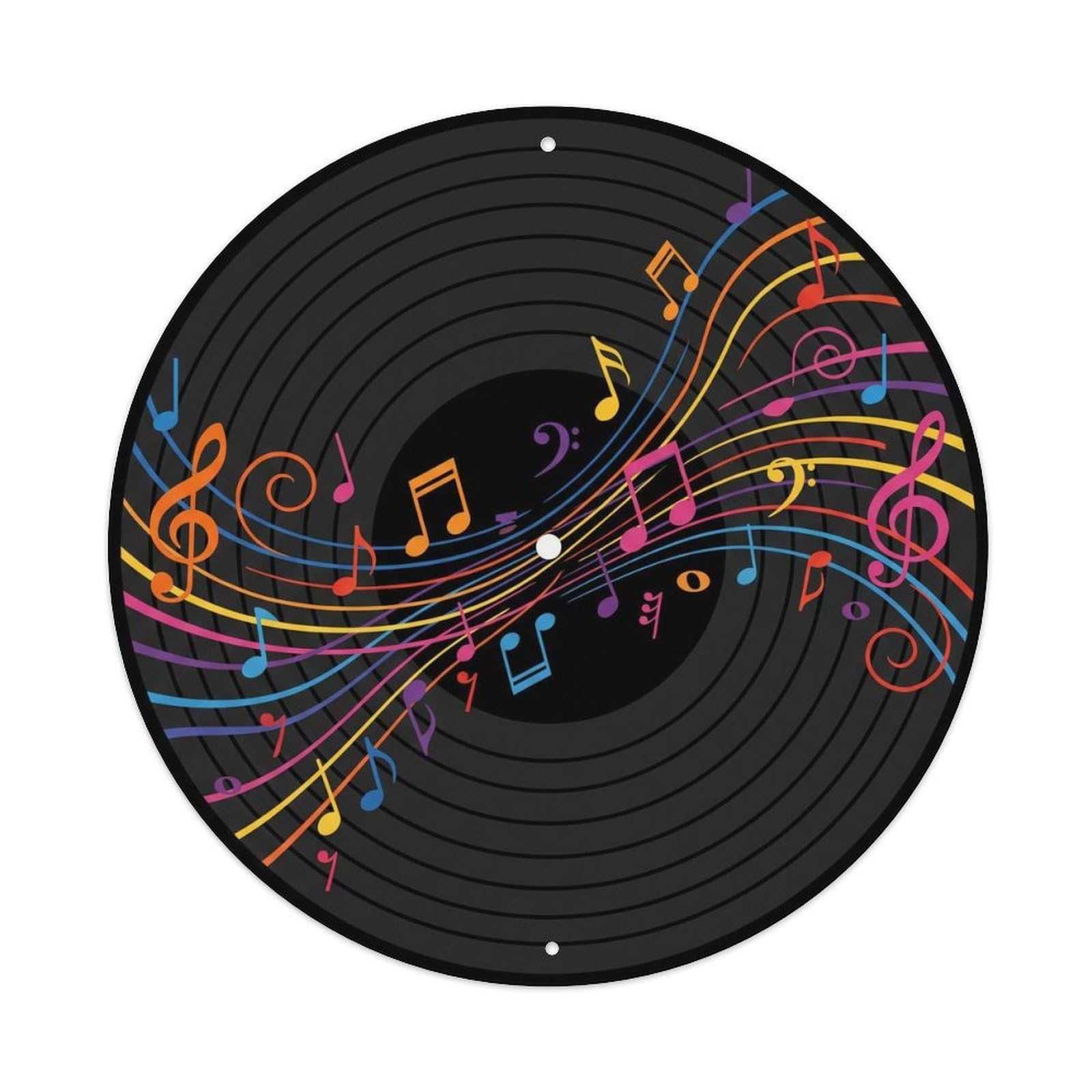 Colorful Music Vinyl Records Vivid Color Melody Metal Tin Sign