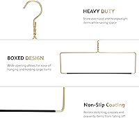 Vista 5 de Perchas de lino de calidad anchas y resistentes para mantas, manteles, revestimiento de vinilo antideslizante, colgador de almacenamiento