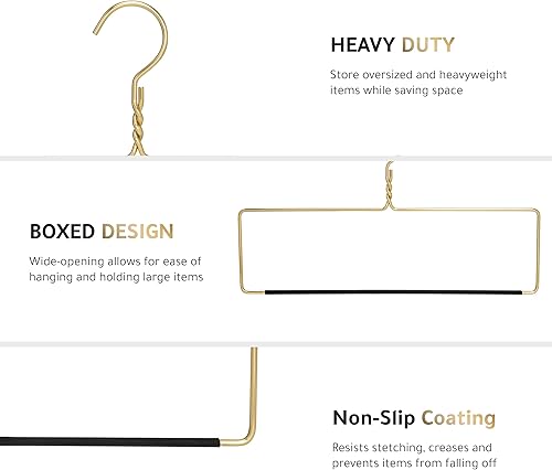 Miniatura 5 de Perchas de lino de calidad anchas y resistentes para mantas, manteles, revestimiento de vinilo antideslizante, colgador de almacenamiento para