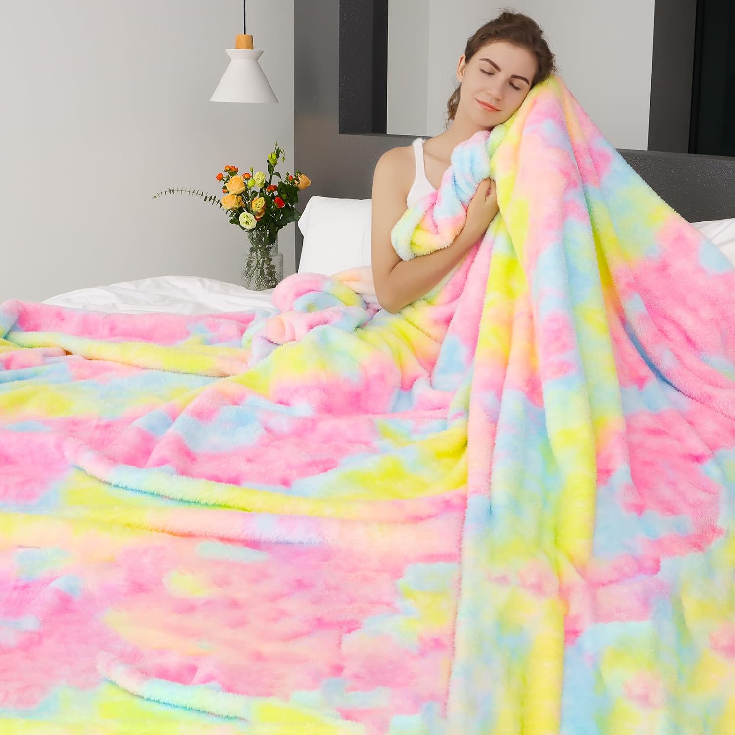 MUGD Blankets Fuzzy Soft Fleece Throw Blanket Cozy Soft Warm Throw Blanket for Bed - Image 3