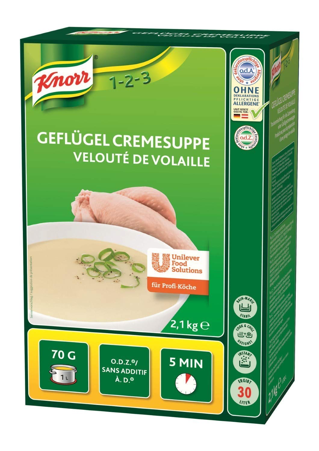 Knorr Geflügel Cremesuppe Trockenmischung (abgerundeter Geschmack) 1er Pack (1x 2,1kg)
