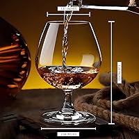 Vista 3 de Juego de 4 Vasos de Whisky, Vaso de Bourbon, Vasos Old Fashioned, Copa de Vino de Tallo Corto de 11.5 Oz para Licores, Vodka, Whisky Escocés, Coñac