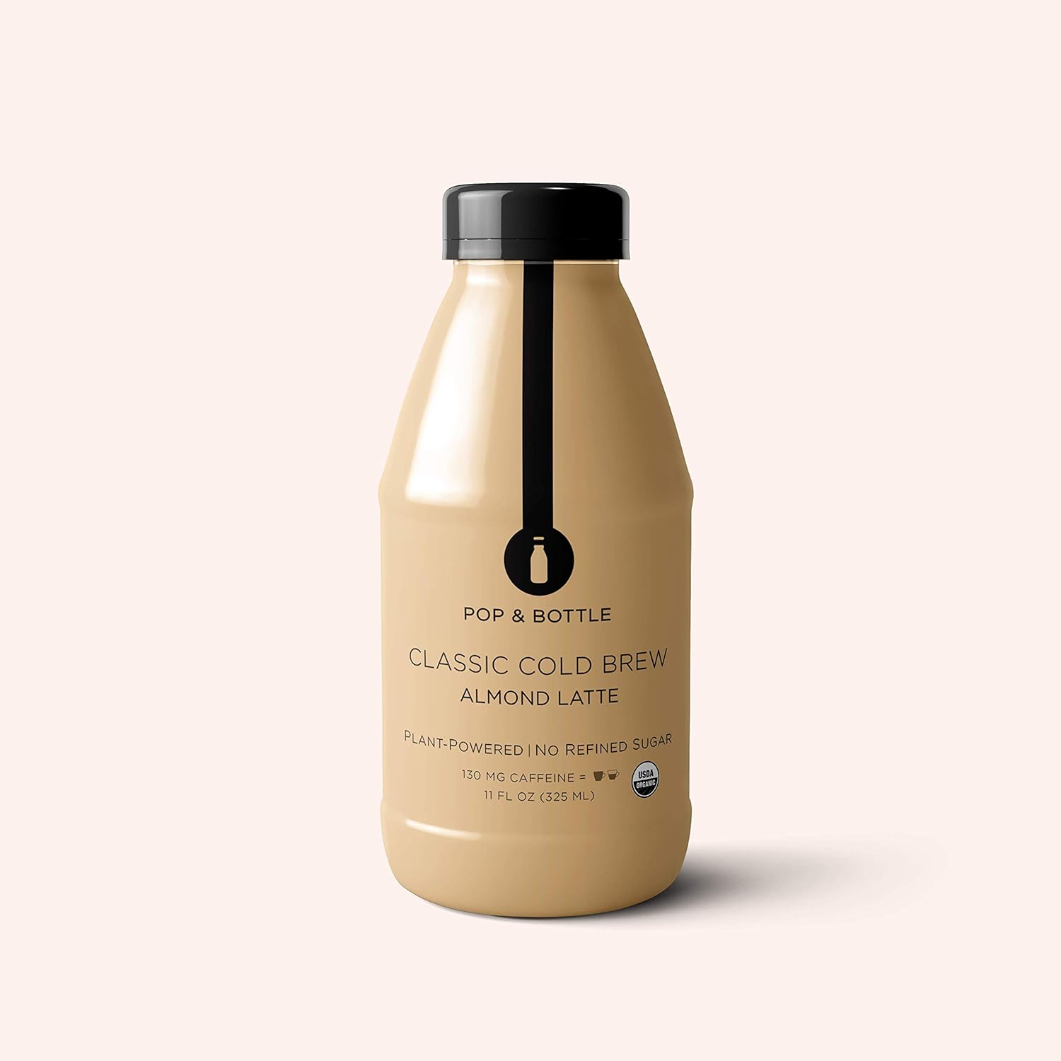 Pop & Bottle - Almond Milk Cold Brew Lattes | 12 Pack (11 oz each) Classic | Quick & Easy Non Dairy Latte for your Busy Life | Organic, Fair Trade, No Gluten, Lightly Sweetened with Dates