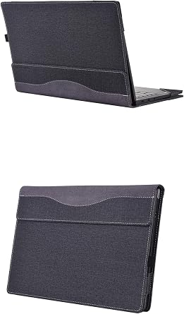 Laptop Case Compatible with Dell Inspiron 15 3511 3515 3520 3525 Vostro 15 3515 Cover Protective Notebook Skin Sleeve Detachable Pouch with Pen Holder Black