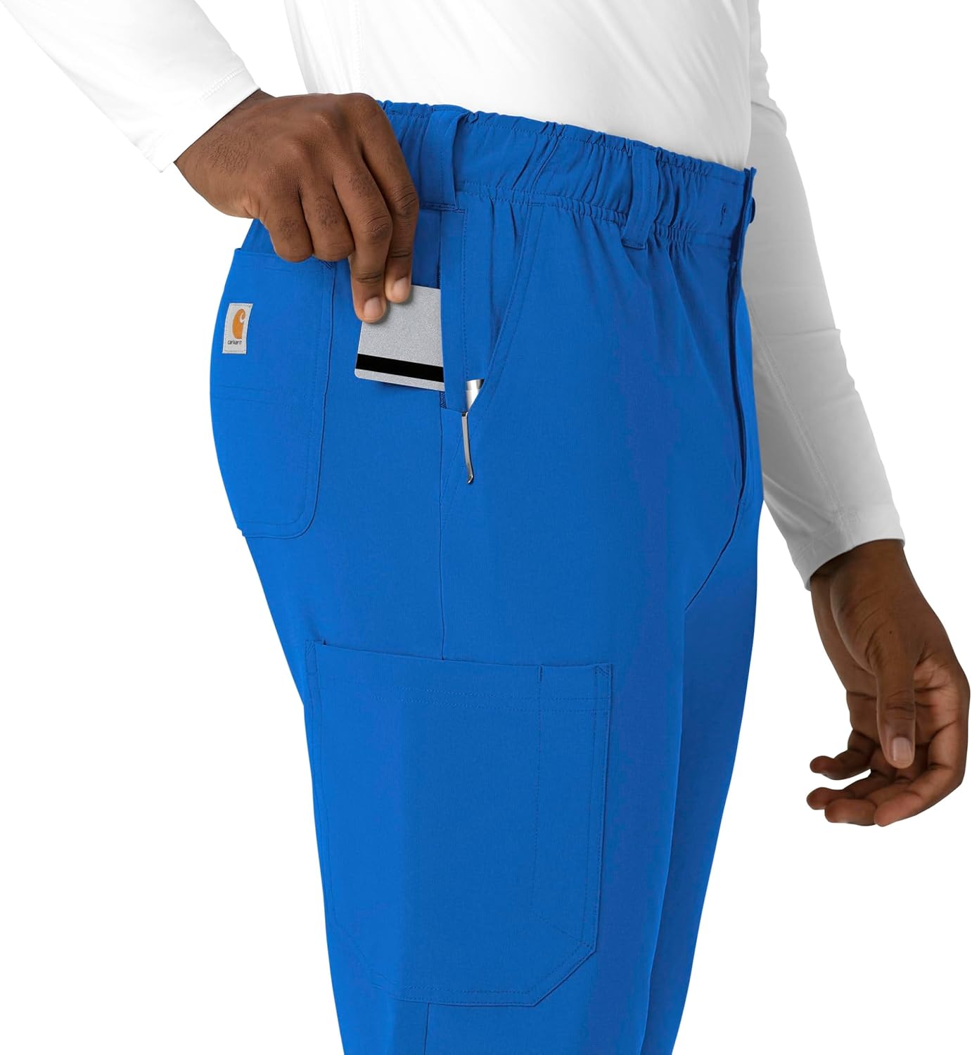 Carhartt Force Cross-Flex Men's Straight Leg Scrub Pant - Royal, L - Image 8