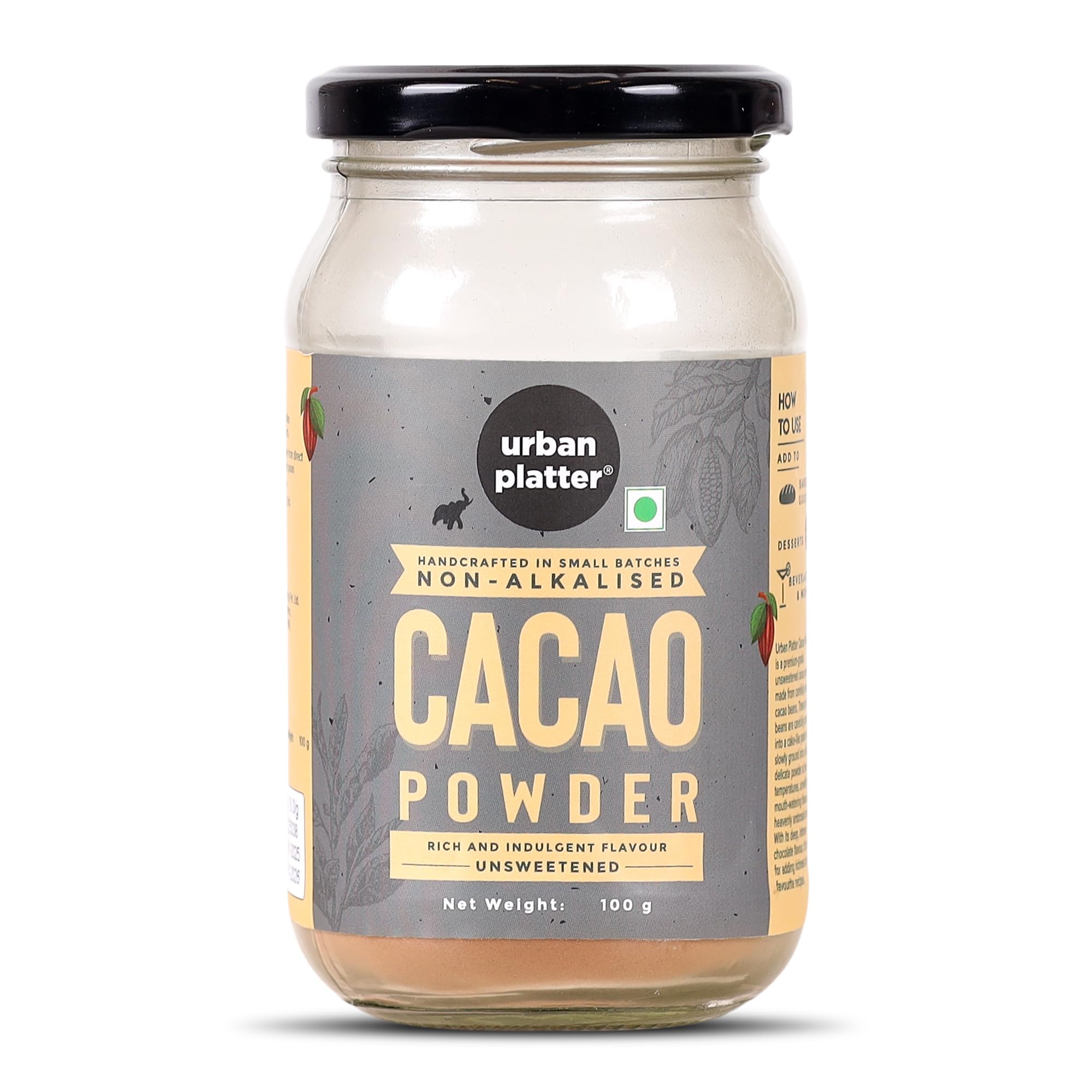 Non-Alkalized Cacao Powder, 100g