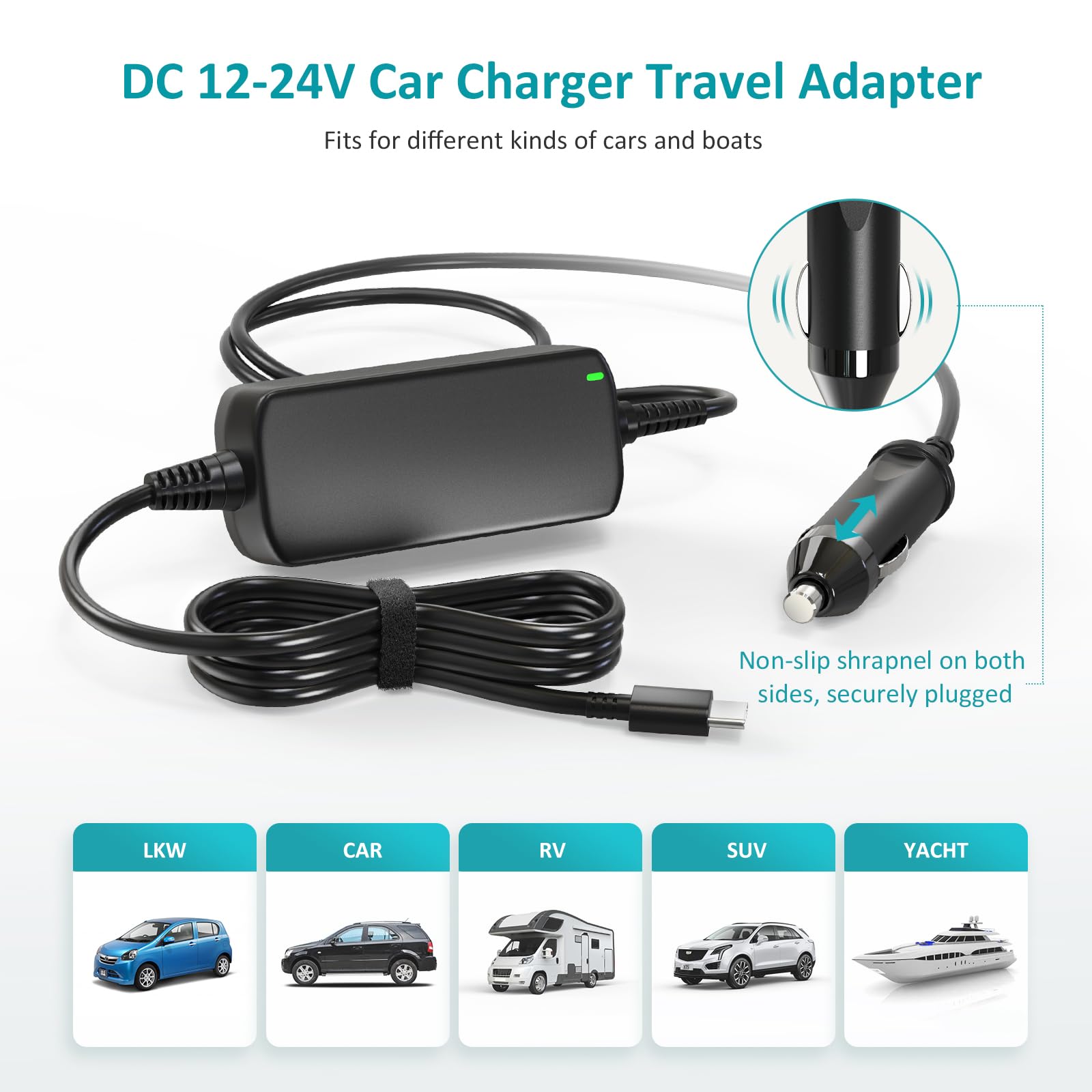 Auto-Ladegerät USB-C Von Targus – Für Notebook, Handy & Mehr Im KFZ-Zigarettenanzünder