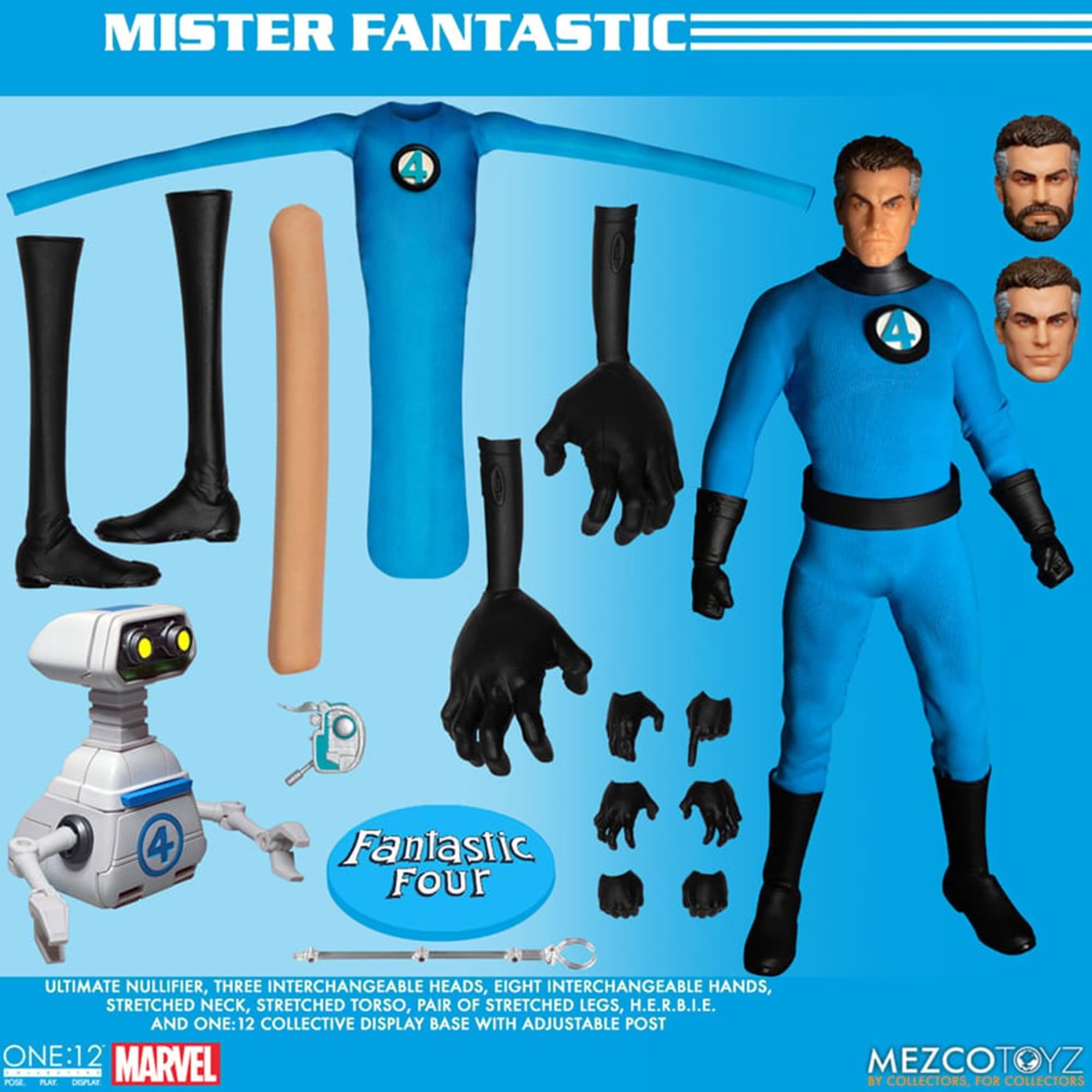 Mezco Fantastic Four One:12 Deluxe Steel Boxed Set Action Figures Set, Manufacturer