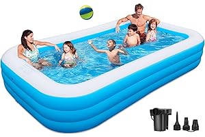 Large Inflatable Family Pool with Electric Pump