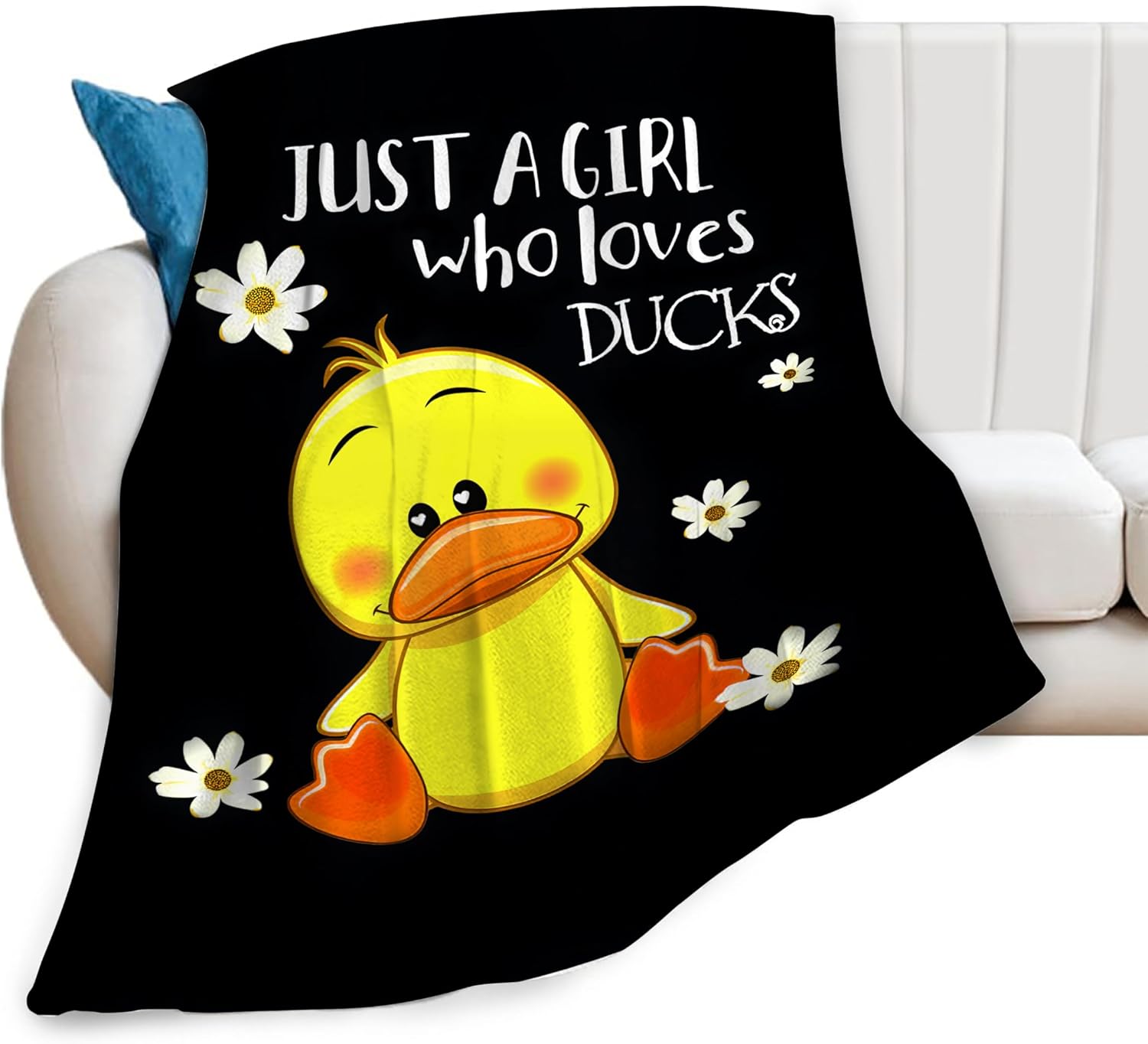 Just a Girl Who Loves Ducks Blanket Duck Gifts for Girls