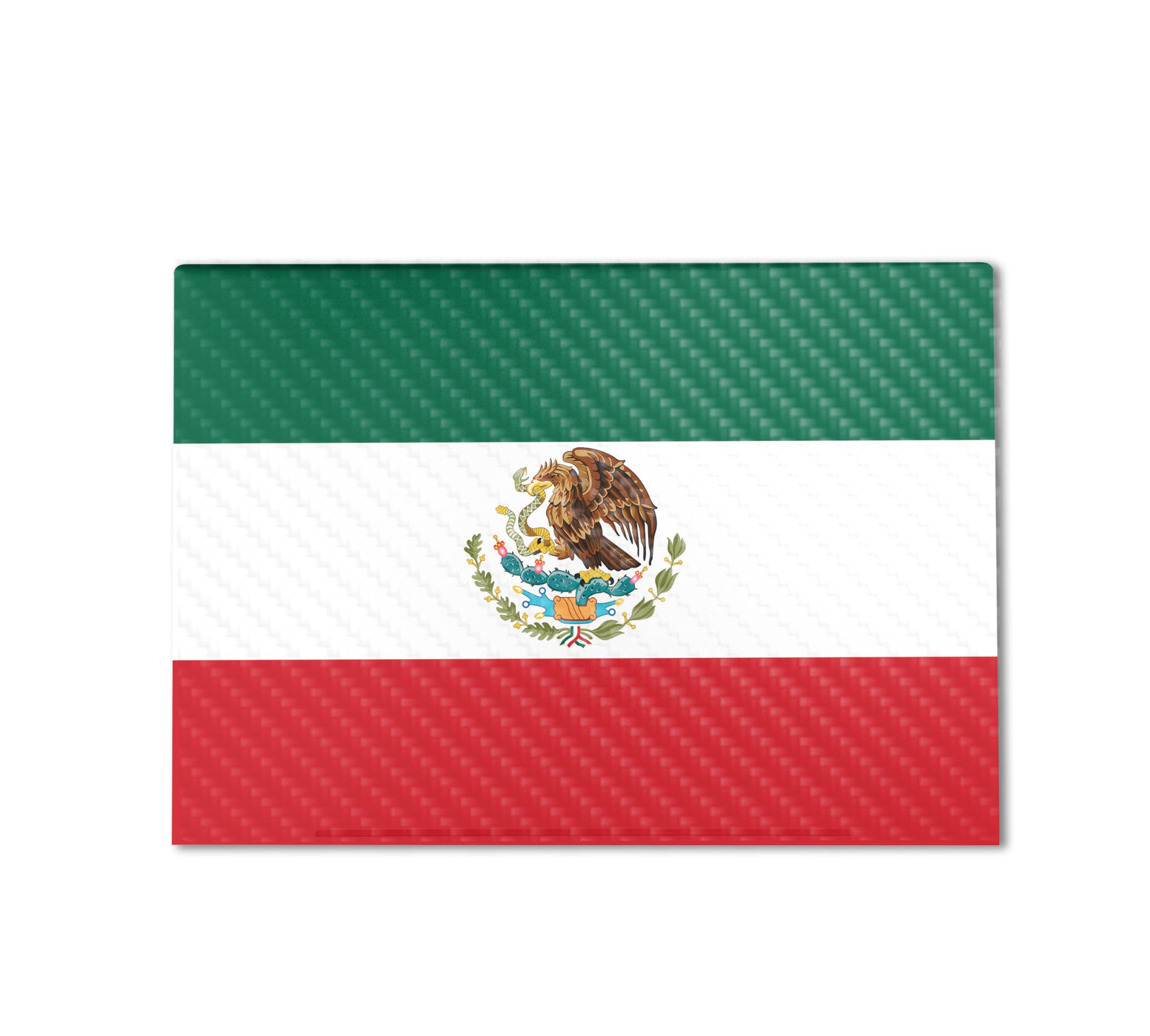 Carbon Fiber Gaming Skin Compatible with HP Envy x360 16” (2023) - Mexican Flag - Premium 3M Vinyl Protective Wrap Decal Cover - Easy to Apply | Crafted in The USA by MightySkins