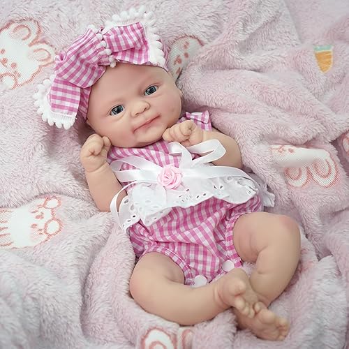 Miniatura 7 de Miaio 14" Reborn Baby Dolls, Full Silicone Baby Dolls Girl, Realistic Soft Silicone Newborn Baby Doll, Real Full Body Silicone Reborn Baby Dolls,