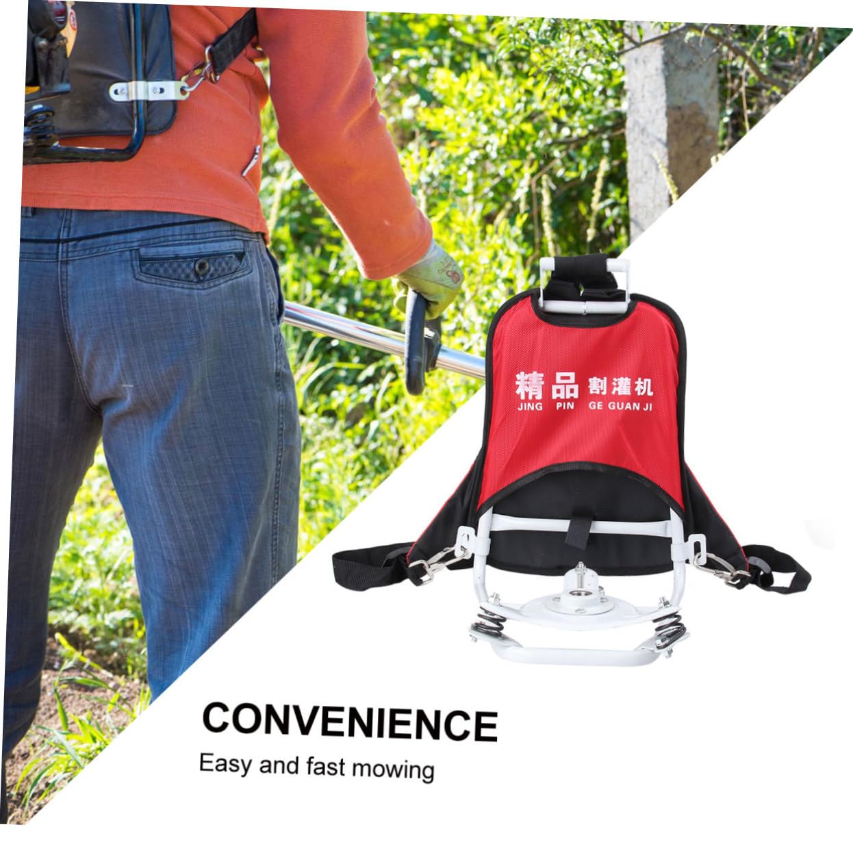 NOLITOY Supporto per Motore Decespugliatore Zaino Telaio Leggero e Durevole per Prato e Giardino Base Antiscivolo per Uso Domestico e Te