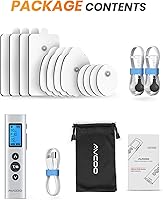 Vista 5 de 30 Modes TENS EMS Unit Compact Muscle Stimulator for Pain Relief, Rechargeable & Portable Dual Channel EMS TENS Machine with 30 Intensity Levels, 12