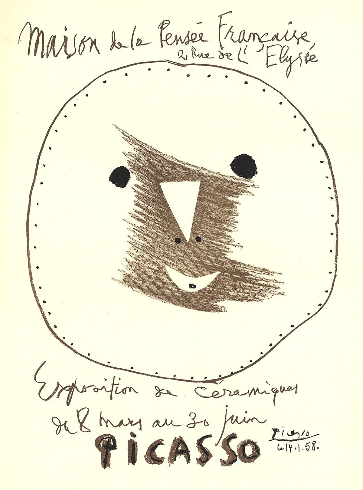 Amazon.co.jp: PABLO PICASSO Exposition de Ceramiques 25.25