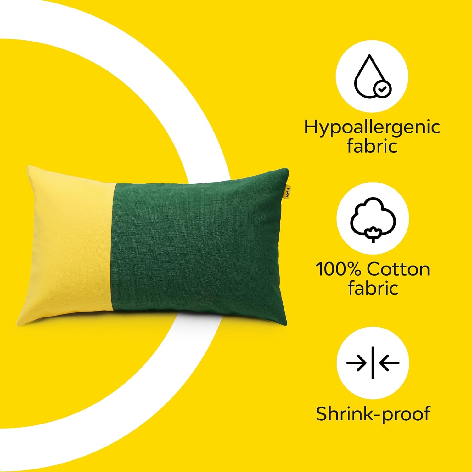 Lumbar Cushion Cover (Set of 2) (12x20) | Yellow/Green