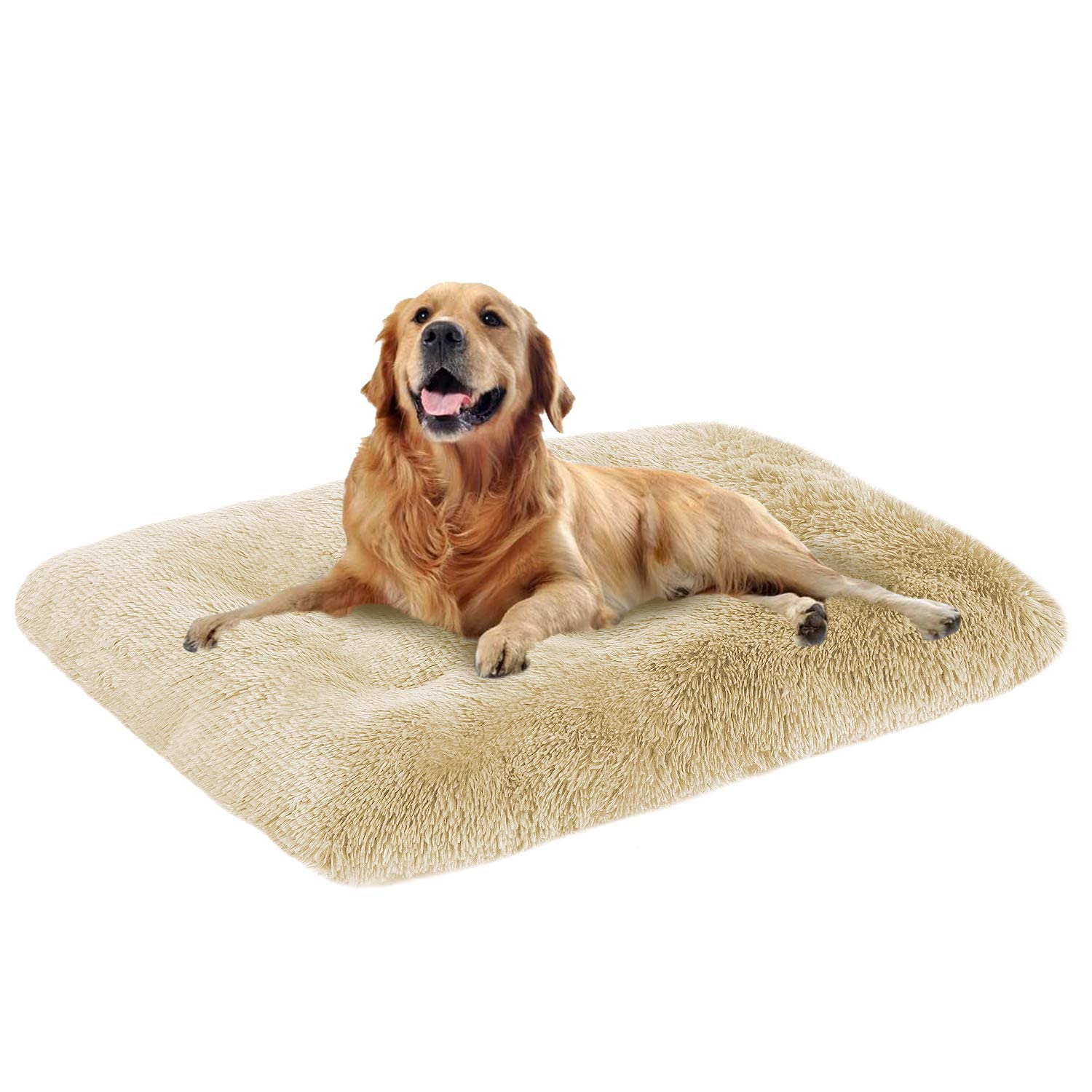 Dhao Premium Plush Dog Bed XS/S/M/L/XL/XXL/XXXL Ultra Soft Pet Mat, Cozy Warm Dog Crate Mattress Cushion, Machine Wash Large Anti-Anxiety Pet Beds Mat