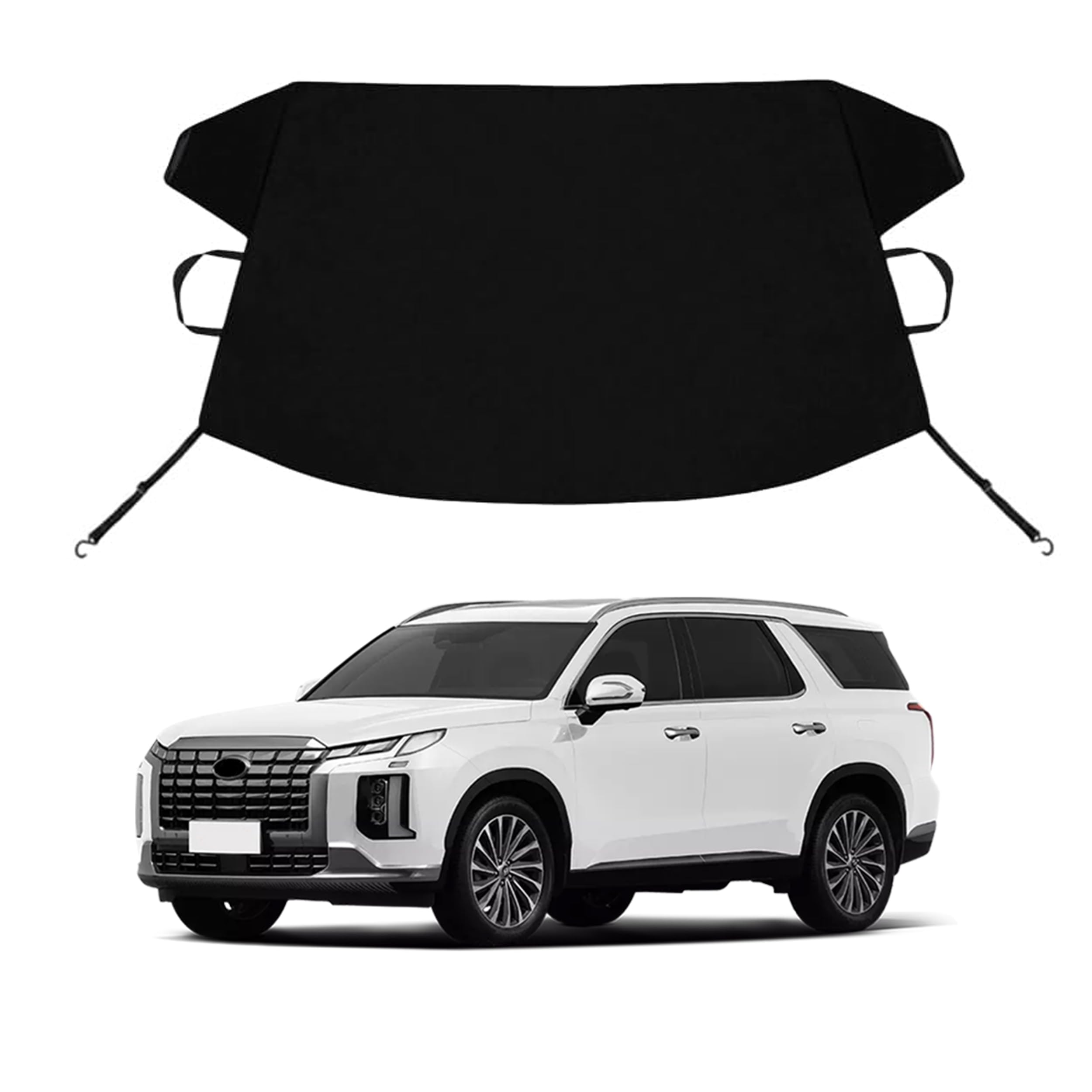 Palisade Custom Windshield Cover for Ice and Snow Hyundai Palisade Heavy Duty 600D Oxford Fabric Windshield Protector Fit Waterproof Frost Snow Cover Winter Car Accessories