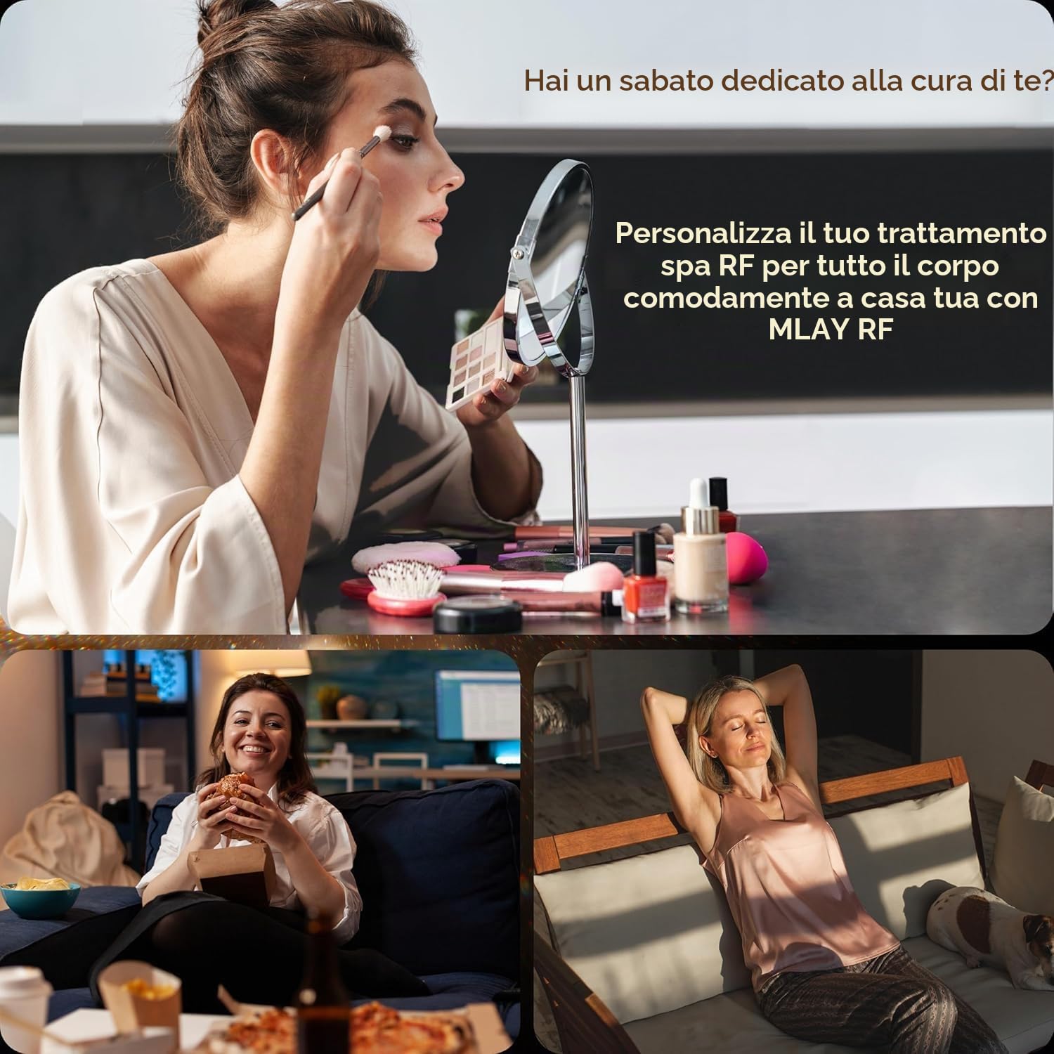 RF Radiofrequenza viso e corpo macchina rassodante – Professionale Home RF Lifting Skin Care Anti Aging Device – Effetti salone / più sicuro (bianco)