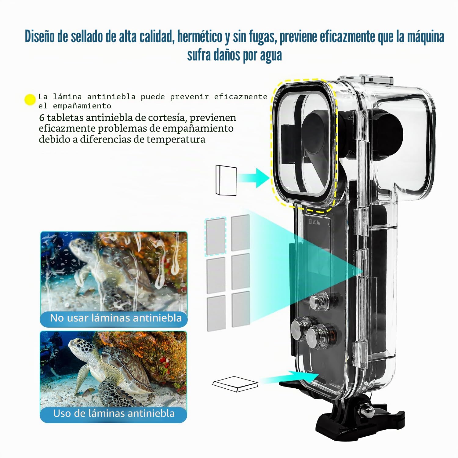 50M (164 pies) Osmo Pocket 3 Estuche Impermeable Carcasa Protectora para Buceo Subacuático Carcasa Osmo Pocket 3 Accesorios Compatible para dji Osmo Pocket 3