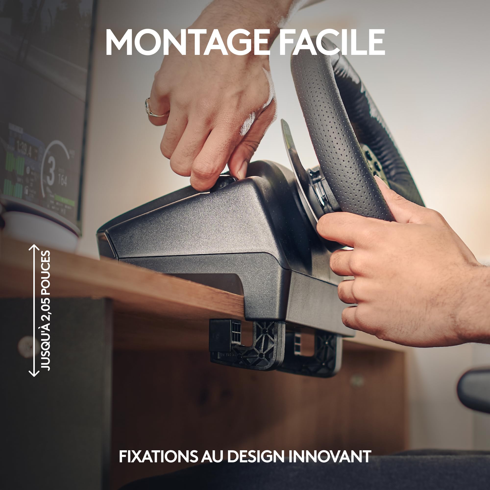 Logitech G G920 Driving Force volant de course et pédales pour Xbox Series X|S, Xbox One, PC et Mac, Prise éléctrique Anglaise - Noir