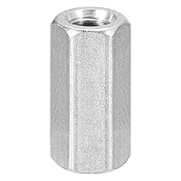 Vista 10 de uxcell Tuercas de acoplamiento M16 x 2 pasos, 1.575 in de longitud, 1 tuerca de acoplamiento métrica de acero inoxidable 304