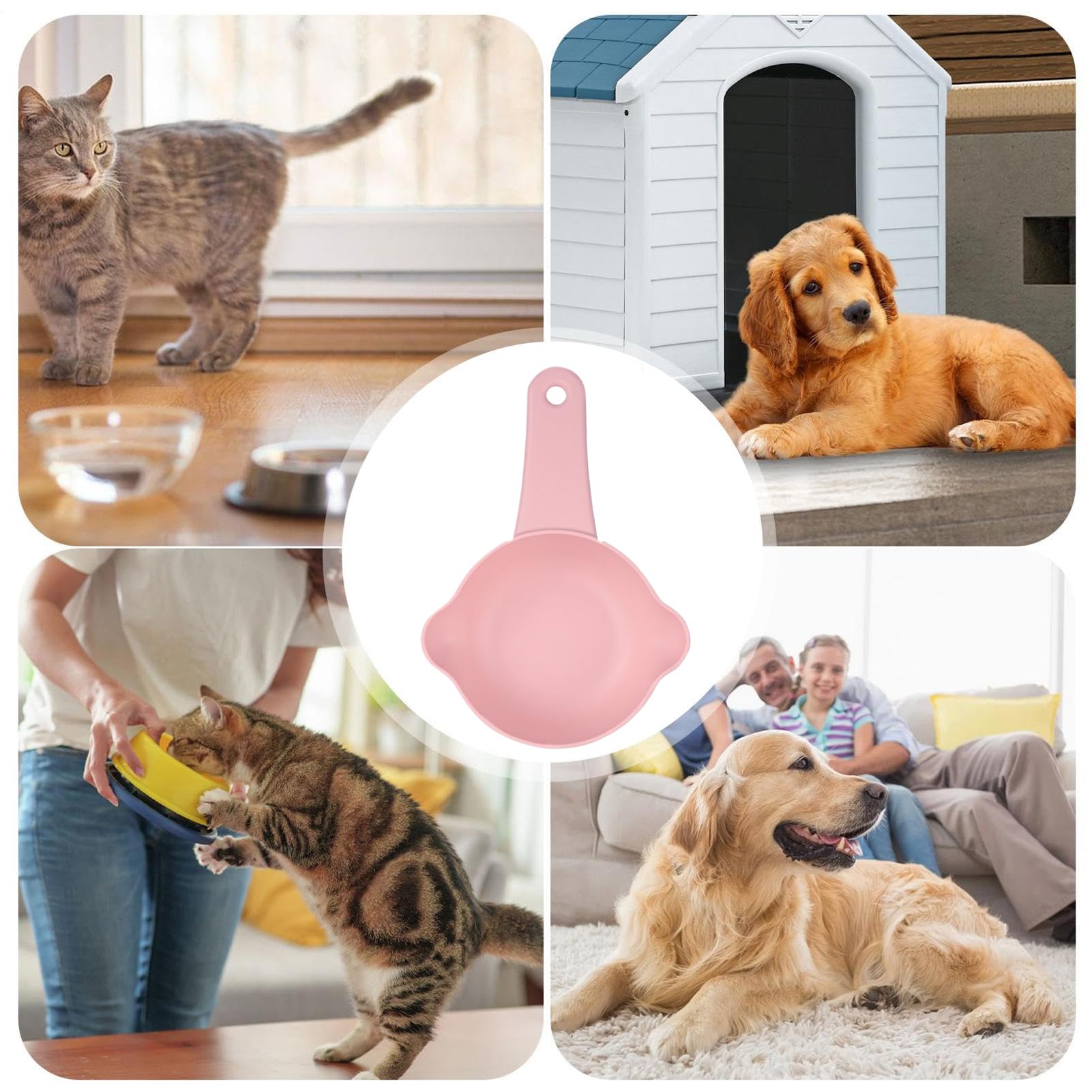 Paletta Per Cibo Per Cani E Gatti - In ABS, Design Profondo E Ergonomico, Per Raccogliere Crocchette Senza Sprechi